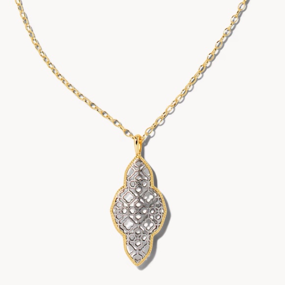 Kendra Scott Abbie Long Pendant Necklace in Mixed Metal - Picture 1 of 5